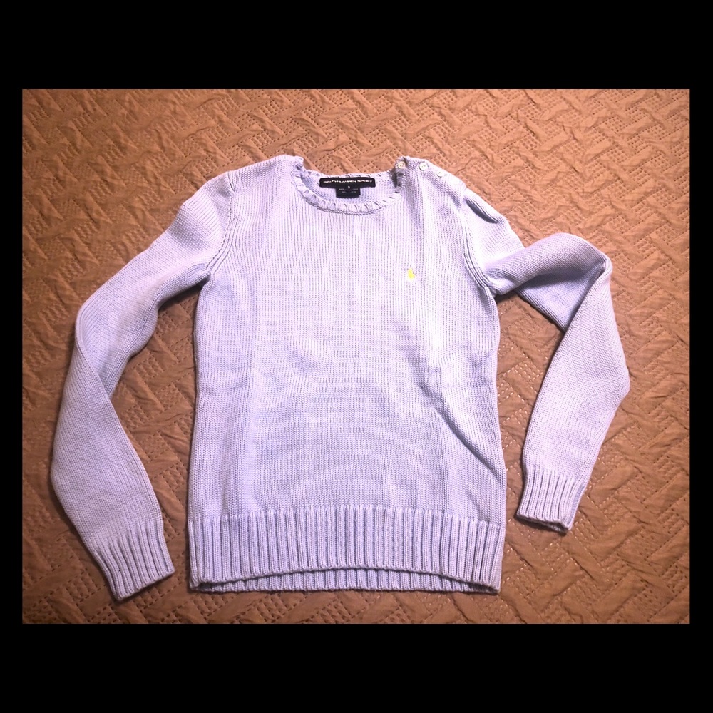 Light blue polo sweater